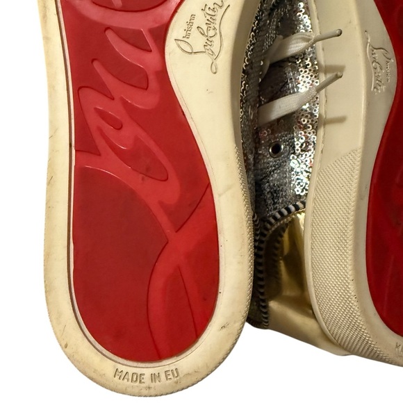 Christian Louboutin,Shoes Multicolor Sequin HighTop Sneakers, some sign of wear - Picture 9 of 14